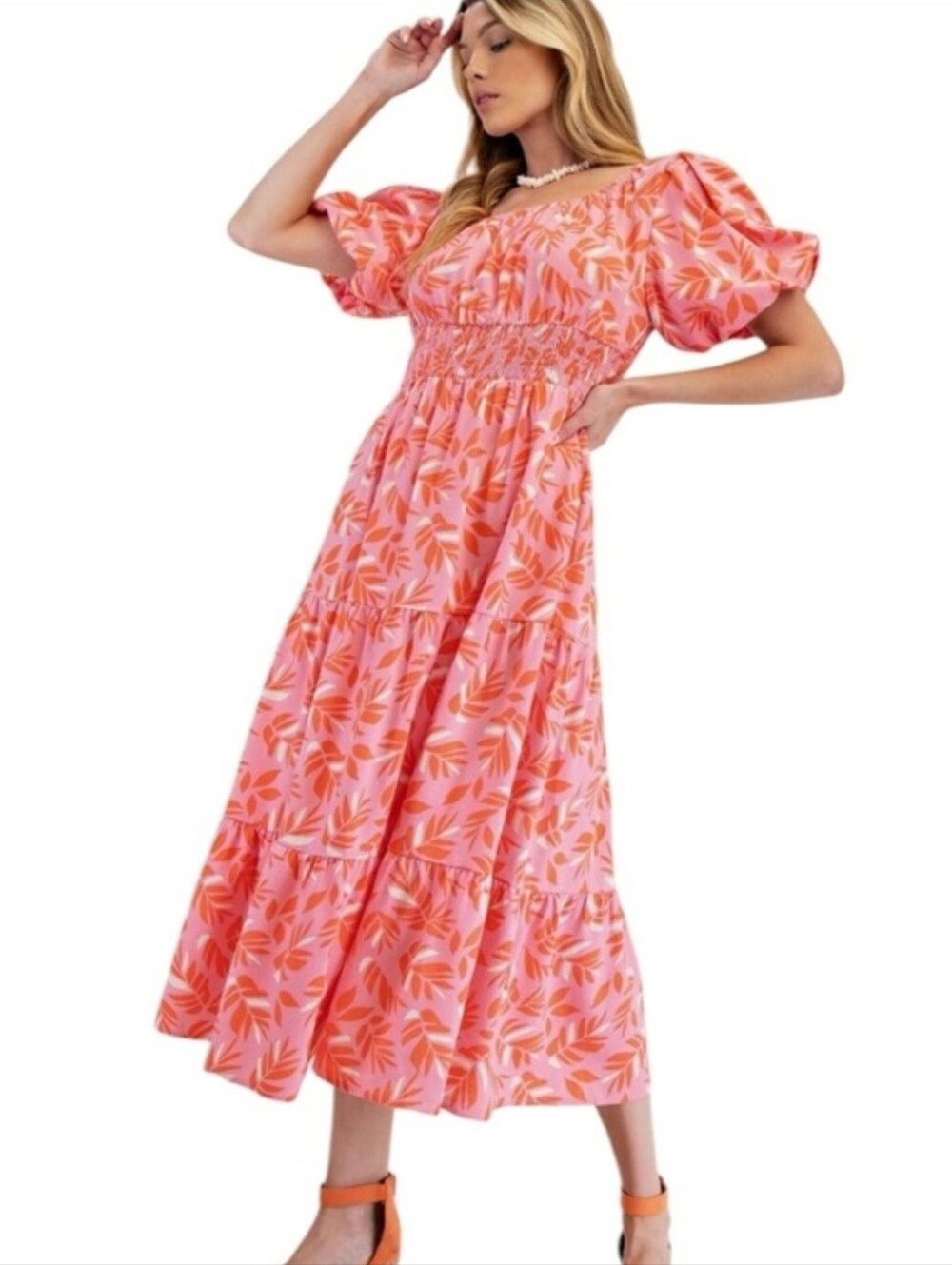 P060:  EASEL NWT DRESS CORAL PINK (H16)